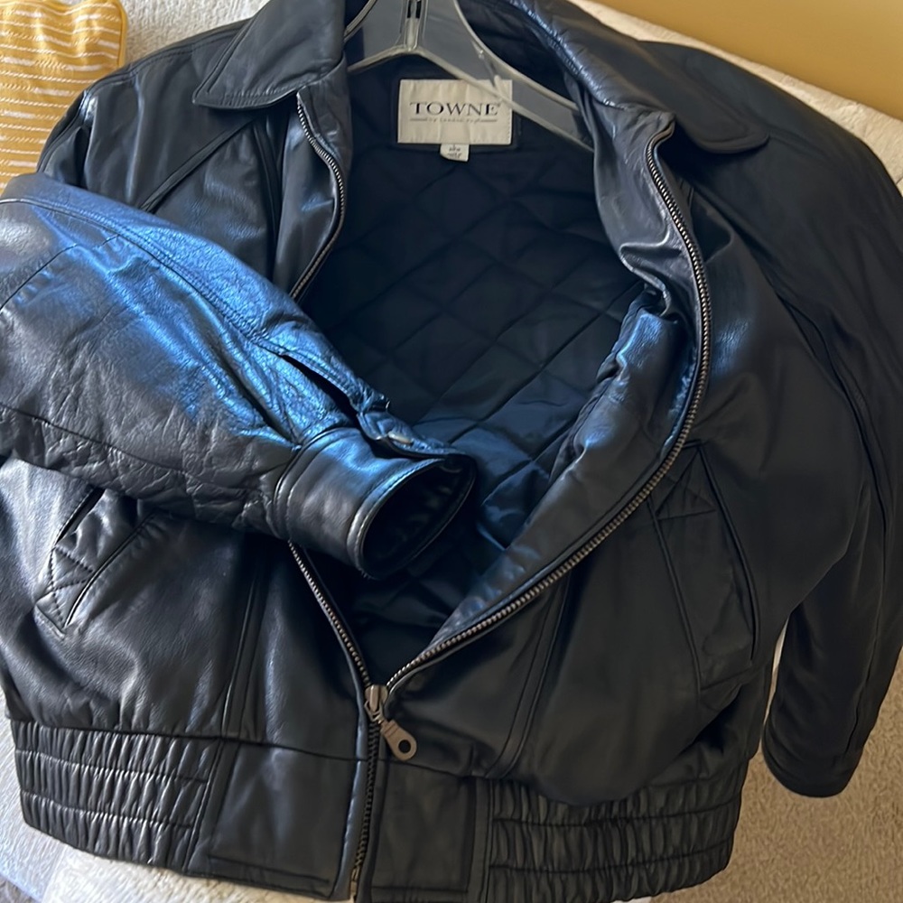 Large Black Genuine Leather jacket